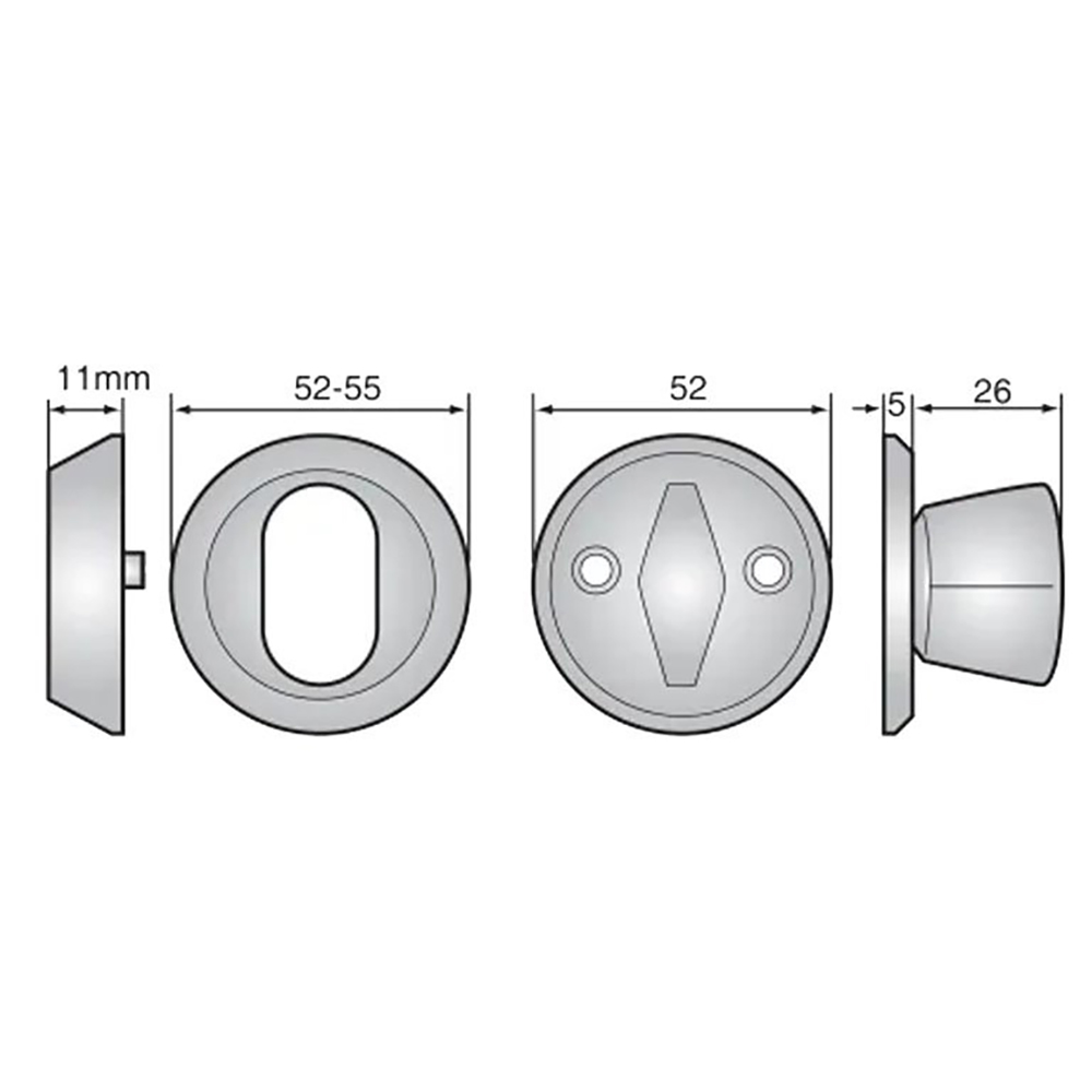 ASSA 256 - Cylinder Ring and Thumbturn Set