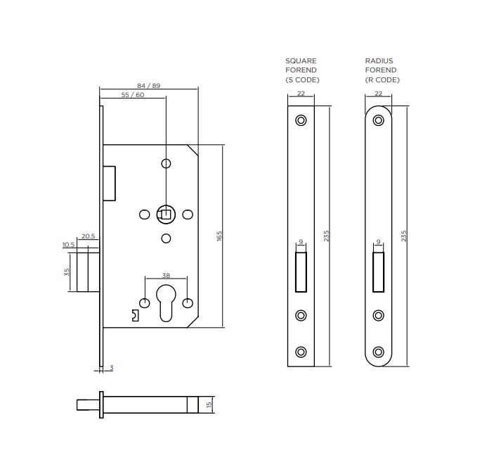 Zoo DIN Euro Mortice Deadlock Case
