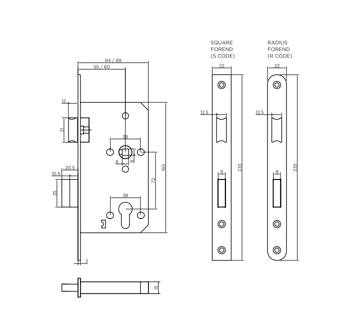Zoo DIN Euro Mortice Sashlock Case