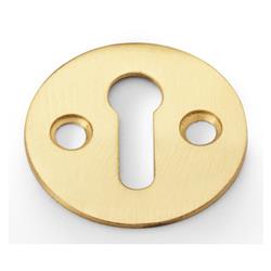 Alexander & Wilks AW399SB Victorian Standard Profile Escutcheon - Satin Brass (LEAD TIME: 2-3 DAYS)