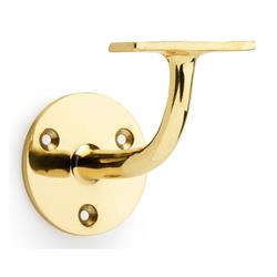 Alexander & Wilks AW750PBL Architectural Handrail Bracket - Polished Brass (LEAD TIME: 2-3 DAYS)