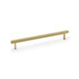 Alexander & Wilks AW809R-224-SBPVD Crispin Reeded T Bar Cupboard Pull Handle - Satin Brass PVD 224mm (LEAD TIME: 2-3 DAYS)