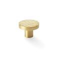 Alexander & Wilks AW820-38-SB Hanover Hammered Cupboard Knob - Satin Brass 38mm (LEAD TIME: 2-3 DAYS)
