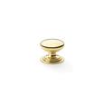 Alexander & Wilks AW825-25-PBL Waltz Round Cupboard Knob On Stepped Rose - Polished Brass Knob 25mm (LEAD TIME: 2-3 DAYS)