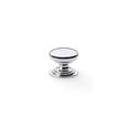 Alexander & Wilks AW825-25-PN Waltz Round Cupboard Knob On Stepped Rose - Polished Nickel Knob 25mm (LEAD TIME: 2-3 DAYS)