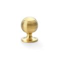 Alexander & Wilks AW832-32-SBPVD Caesar Cupboard Knob On Round Rose - Satin Brass PVD 32mm (LEAD TIME: 2-3 DAYS)