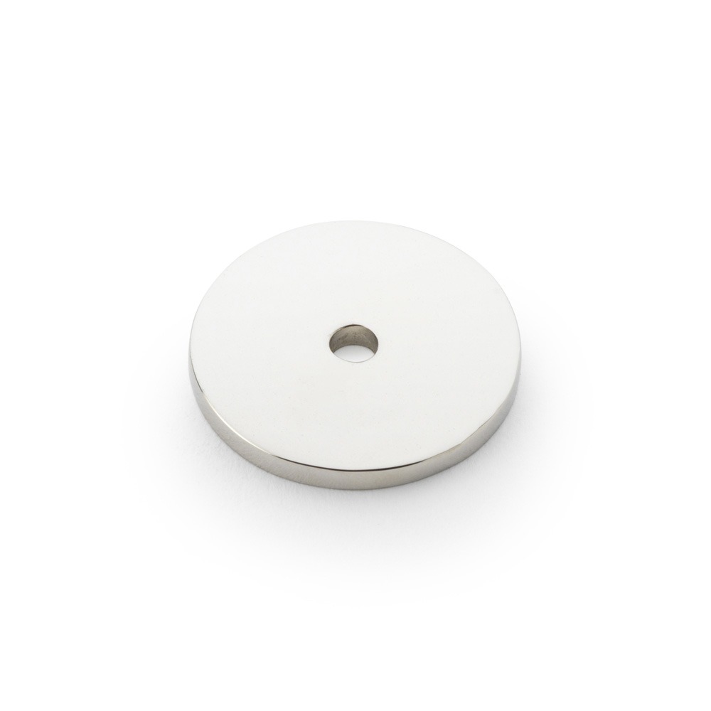 Alexander & Wilks AW895-30-PN Circular Backplate - Polished Nickel Diameter 30mm (LEAD TIME: 2-3 DAYS)