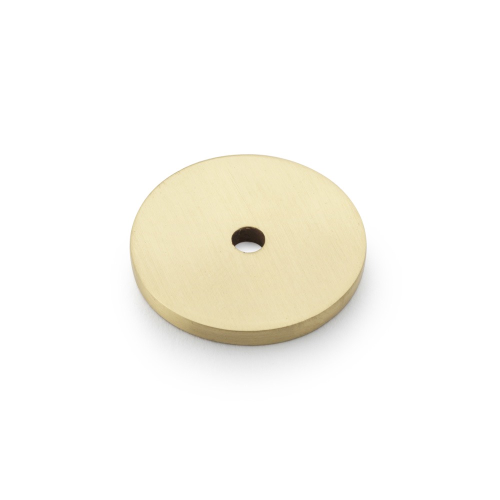 Alexander & Wilks AW895-30-SB Circular Backplate - Satin Brass Diameter 30mm (LEAD TIME: 2-3 DAYS)