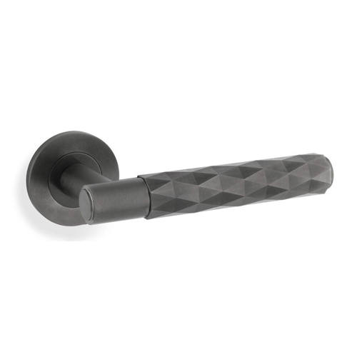 Alexander & Wilks AW226DBZPVD Spitfire Lever Diamond Cut On 50 x 6mm Rose - Dark Bronze PVD (LEAD TIME: 2-3 DAYS)