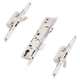ERA Lever Operated Split Spindle Latch & Deadbolt 20mm Radius Faceplate With 2 Small Hooks