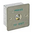 CQR AEB2 Flush Exit Button With 19mm Button NO/NC - Legend "Press To Exit" - Stainless Steel (LEAD TIME: 2-3 DAYS)