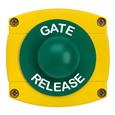 CQR AEB42 IP66 Yellow/Green Surface Box With Momentary Green Dome - Legend "Gate Release" (LEAD TIME: 2-3 DAYS)
