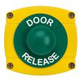 CQR AEB43 IP66 Yellow/Green Surface Box With Momentary Green Dome - Legend "Door Release" (LEAD TIME: 2-3 DAYS)