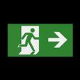CQR BL/310/LEG/LR Emergency Legend for Blade Exit Sign, Arrow Left / Right (LEAD TIME: 2-3 DAYS)