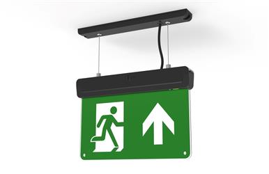 CQR BL/310/SUSKIT/BK BLACK - Suspended kit for Blade exit sign (LEAD TIME: 2-3 DAYS)