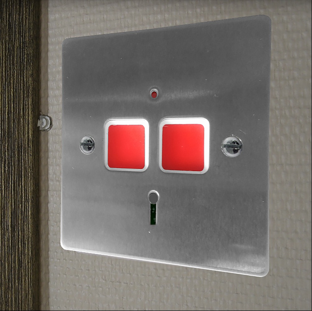 CQR EPA/STD/SS Panic Button | Electronic | Grade 2/3 | Stainless Steel | Key Resettable (LEAD TIME: 2-3 DAYS)