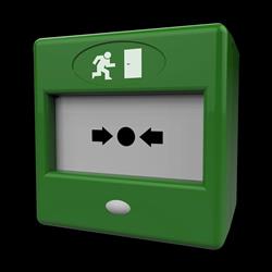 CQR FP3/GR FP3 Manual Call Point Resettable Single Pole - Green - (Standard) (LEAD TIME: 2-3 DAYS)