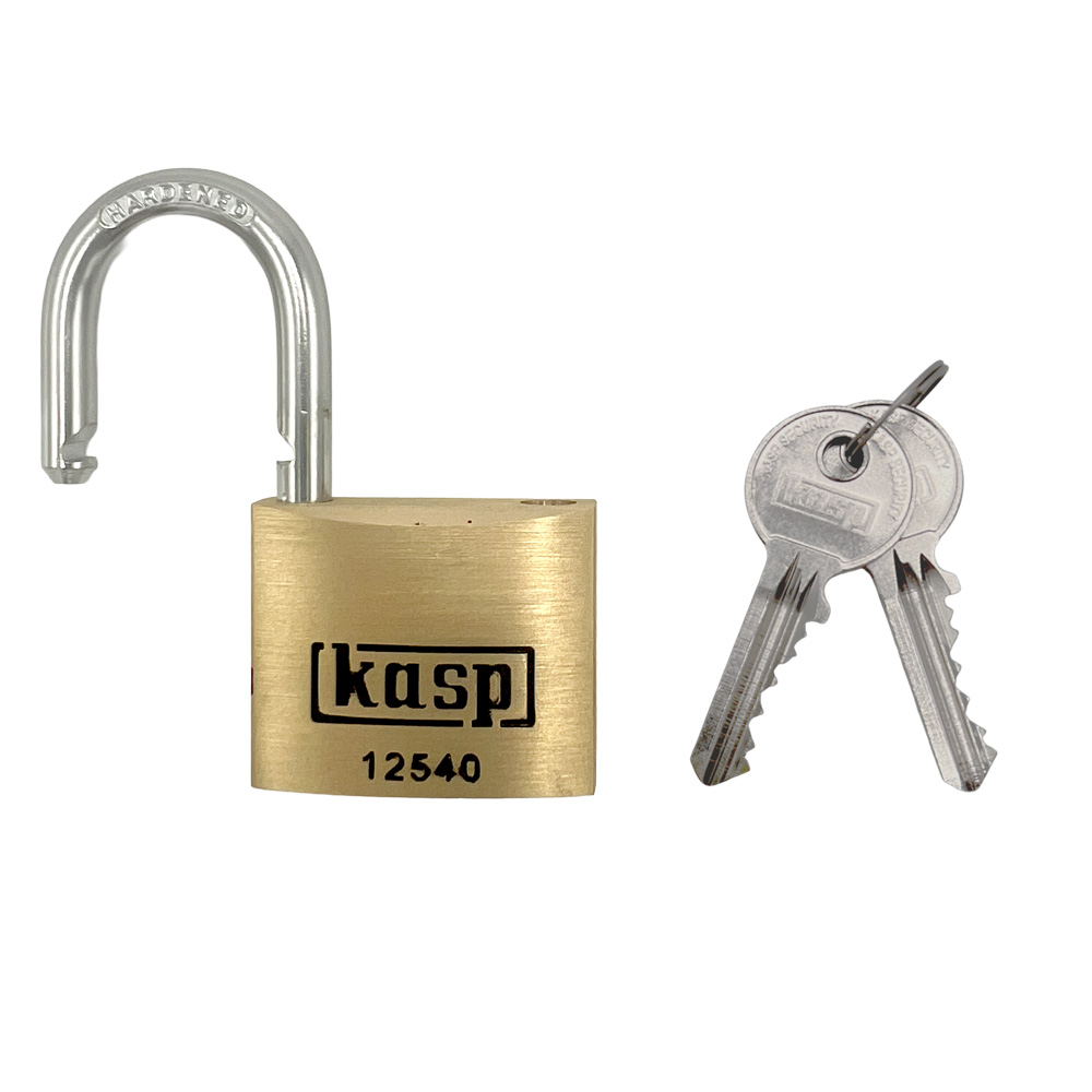 Kasp 125 Series 40mm Open Shackle Brass Padlock