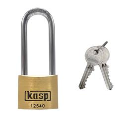 Kasp 125 series 40mm Long Shackle Brass padlock