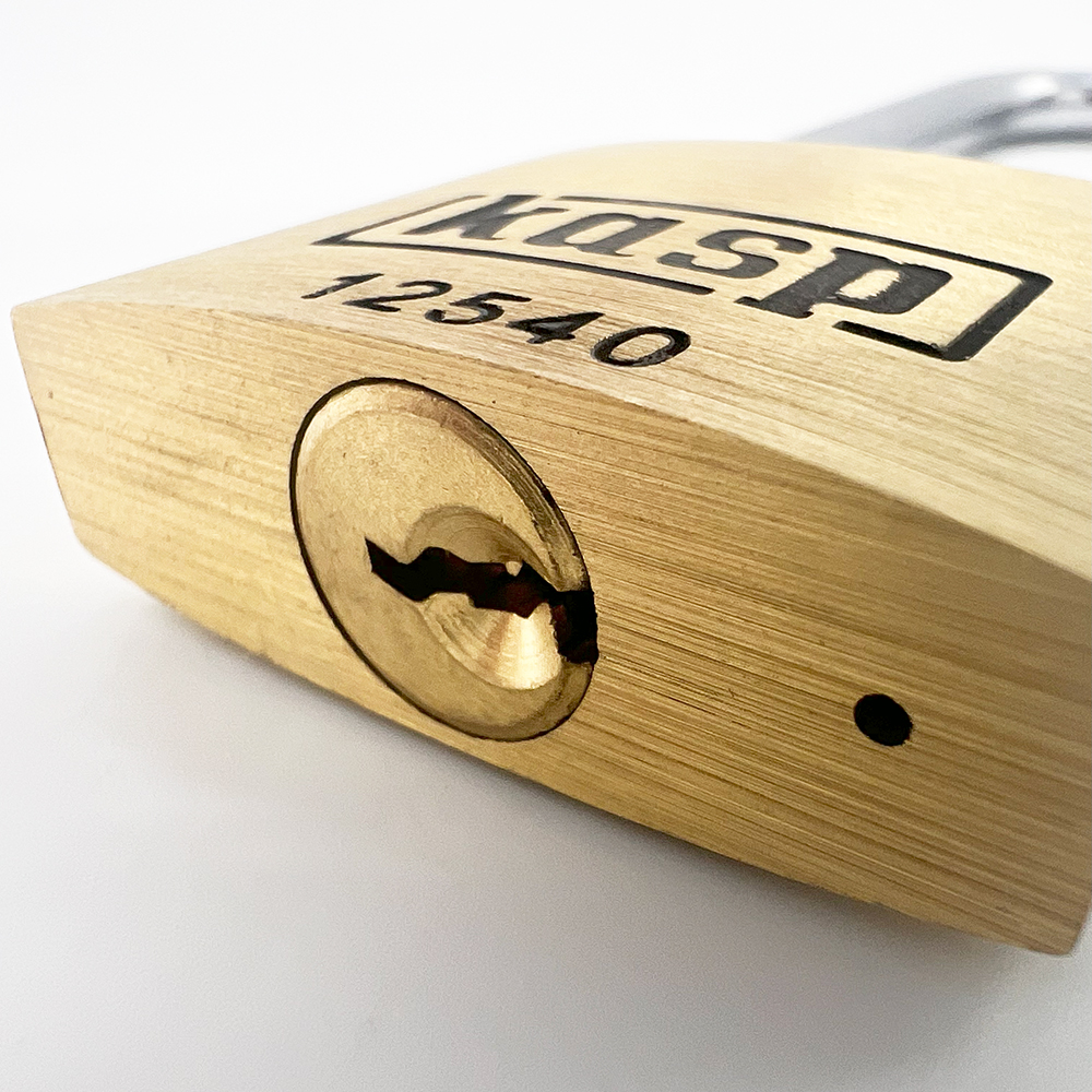 Kasp 125 series 40mm Long Shackle Brass padlock