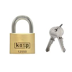 Kasp 125 series 50mm Open Shackle Brass Padlock
