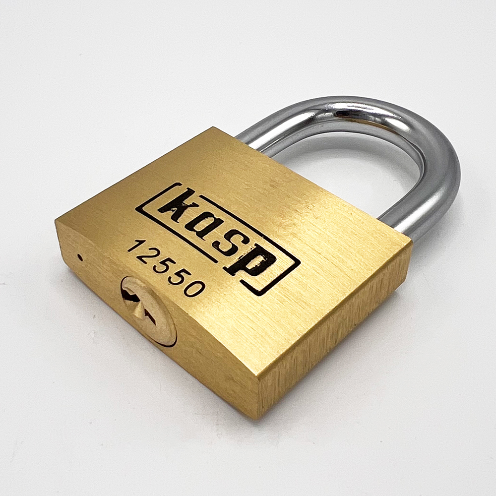 Kasp 125 series 50mm Open Shackle Brass Padlock