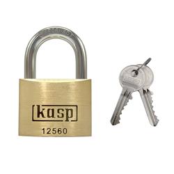 Kasp 125 series 60mm Open Shackle Brass padlock