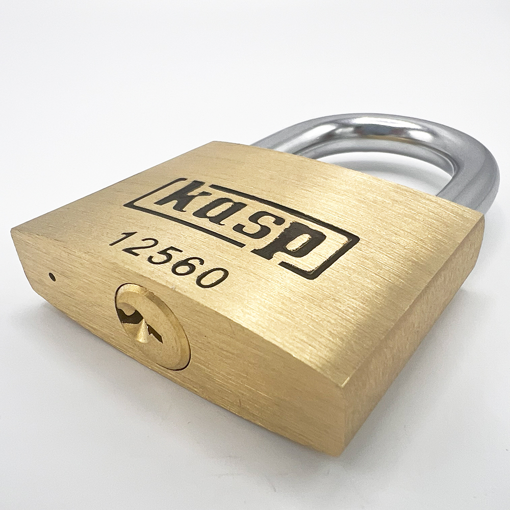 Kasp 125 series 60mm Open Shackle Brass padlock