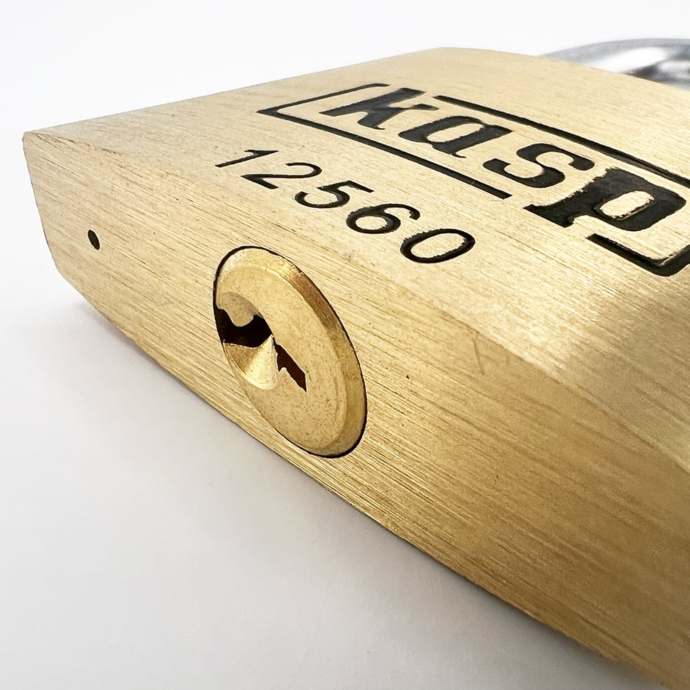 Kasp 125 series 60mm Open Shackle Brass padlock