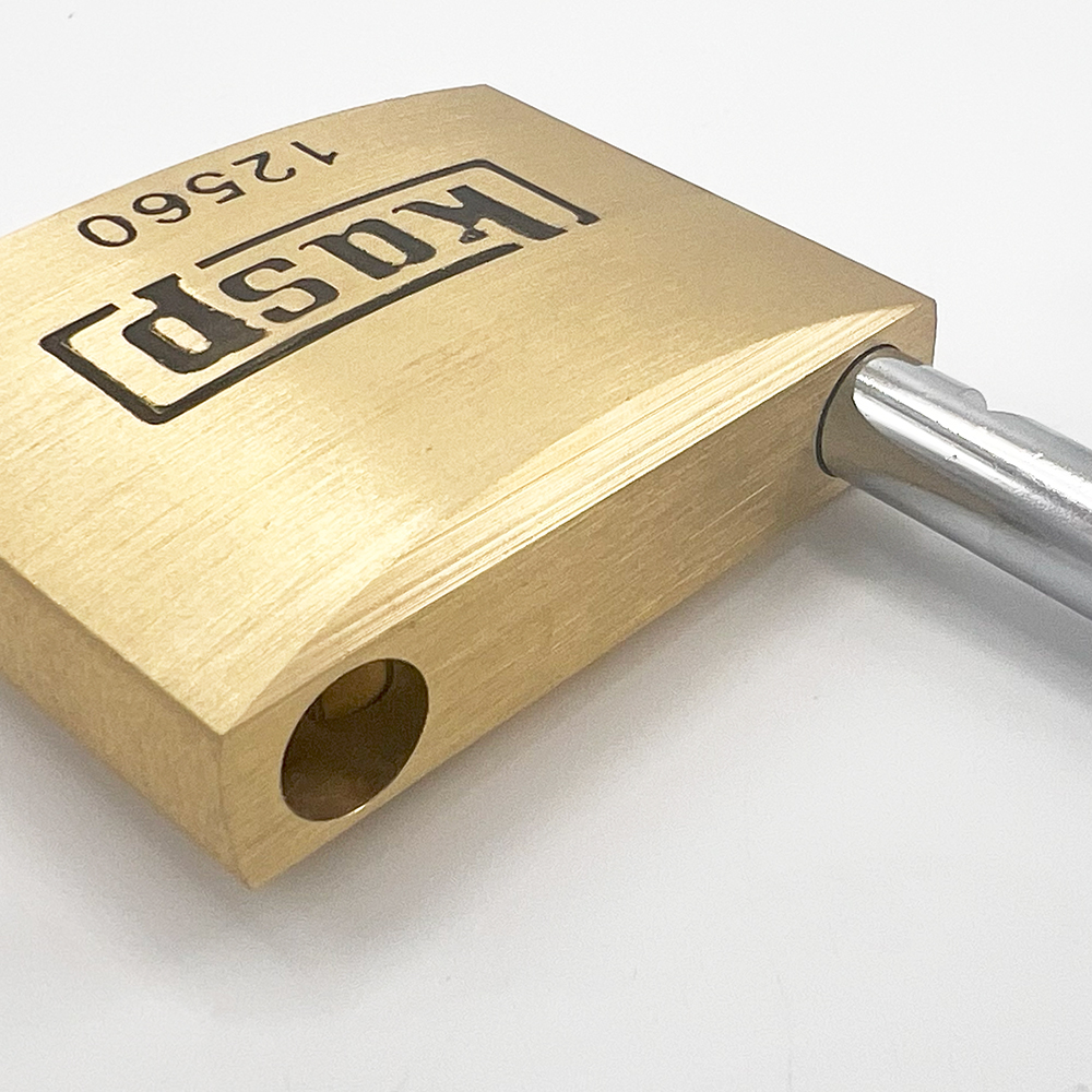 Kasp 125 series 60mm Open Shackle Brass padlock