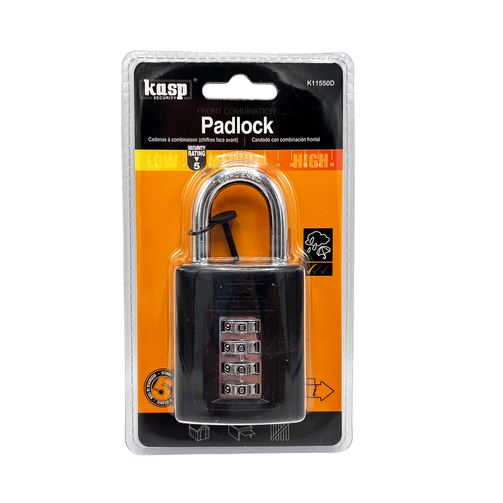 Kasp 115 50mm - Open Style Shackle Combination Padlock