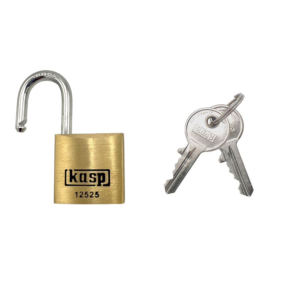 Kasp 125 Series 25mm Open Shackle Brass Padlock