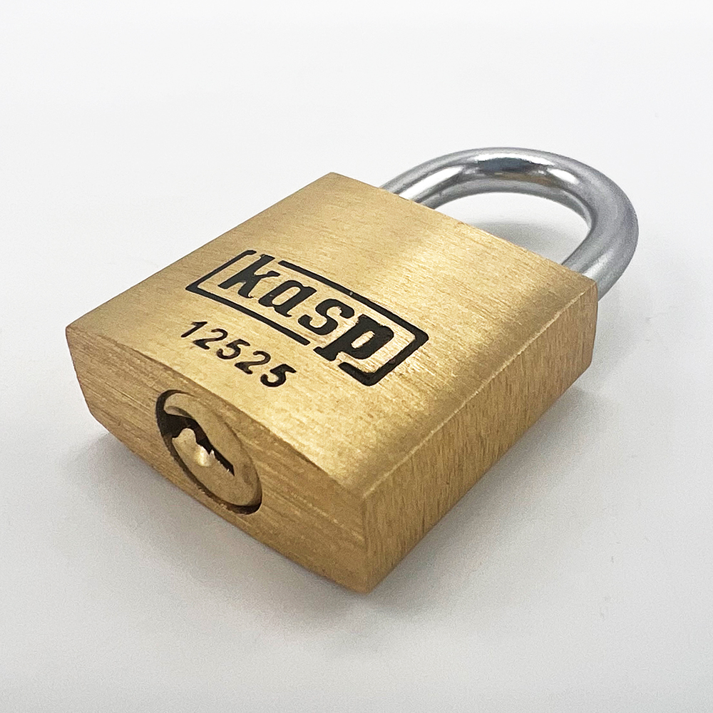 Kasp 125 Series 25mm Open Shackle Brass Padlock