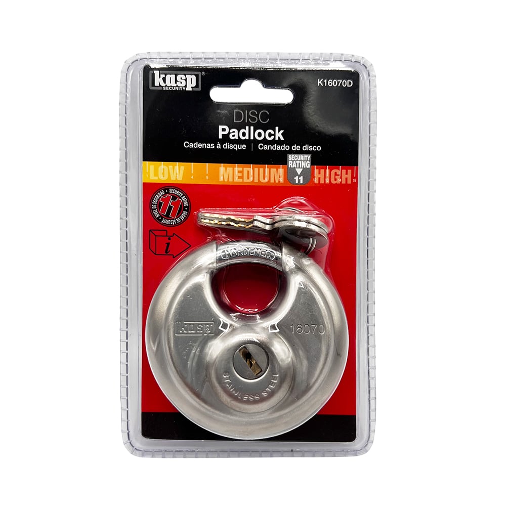 Kasp 160 70mm Closed Shackle Disc Padlock