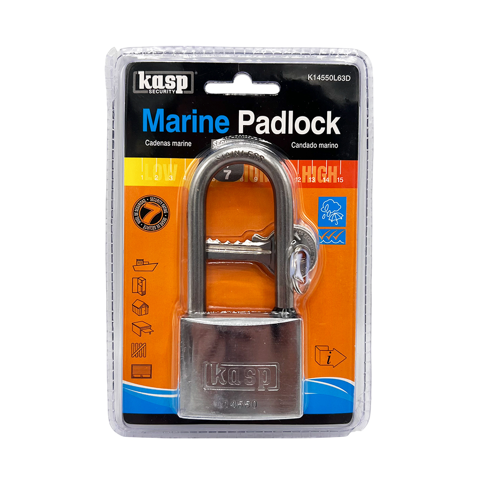Kasp 145 50mm Long Shackle Marine Padlock