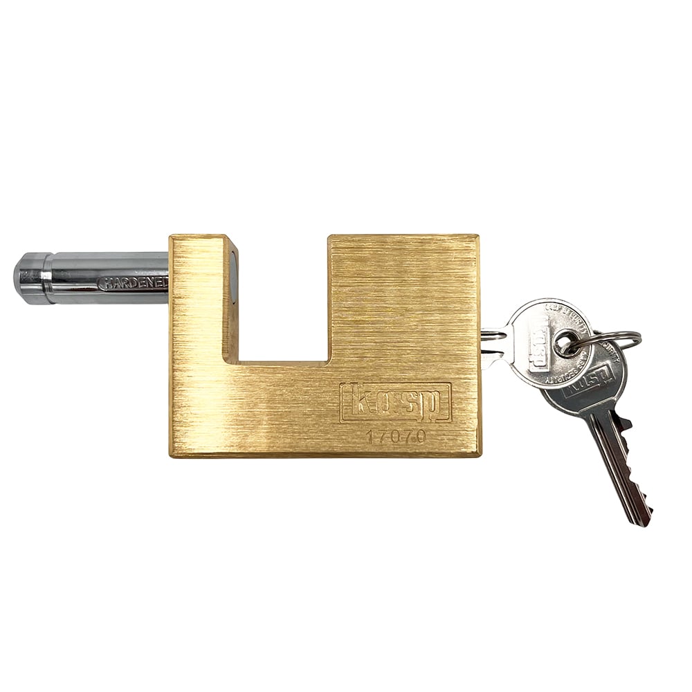 Kasp 170 70mm Closed Shackle Brass Shutter Padlock