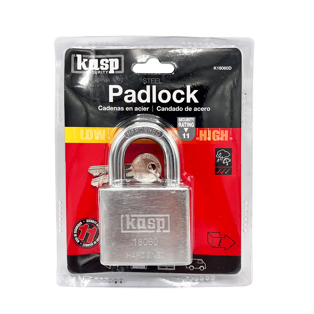 Kasp 180 Series Steel Open Shackle Padlock 60mm