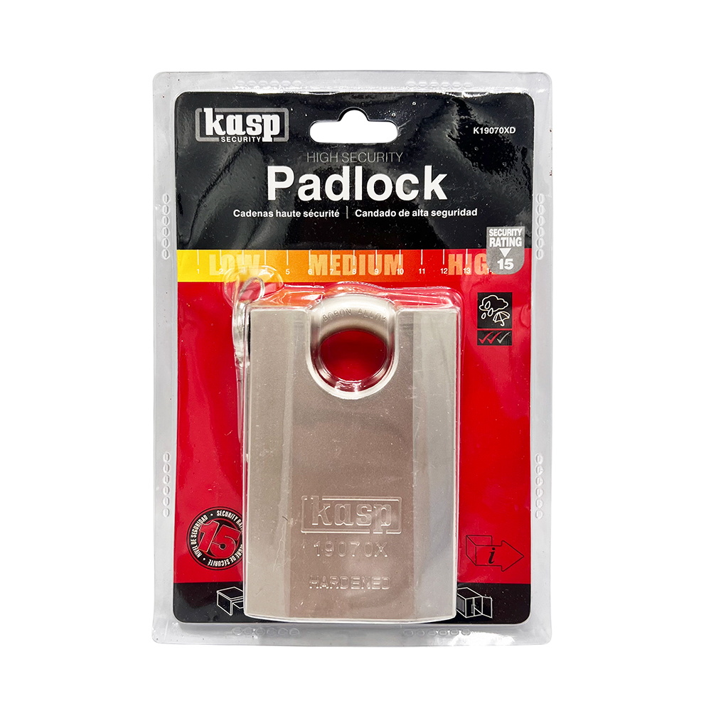 Kasp 190 70mm Closed Shackle High Security Padlock