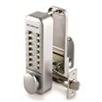 CQR SBL320/S Push Button Lock | Easy Code | Knob | Satin Chrome | 1 - 13 Digits | Hold Back (LEAD TIME: 2-3 DAYS)