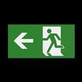CQR SE/4/LEG/L Emergency Legend for Slim Exit Box, Arrow Left (LEAD TIME: 2-3 DAYS)