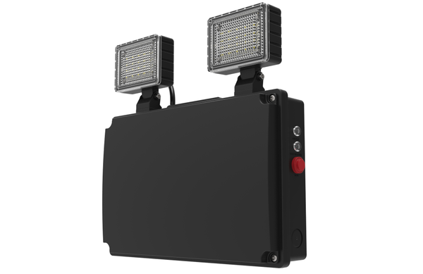 CQR TS/8/NM/BK/865 BLACK - HO Emergency LED Twin Spot, 2x500lm, IP65 (LEAD TIME: 2-3 DAYS)