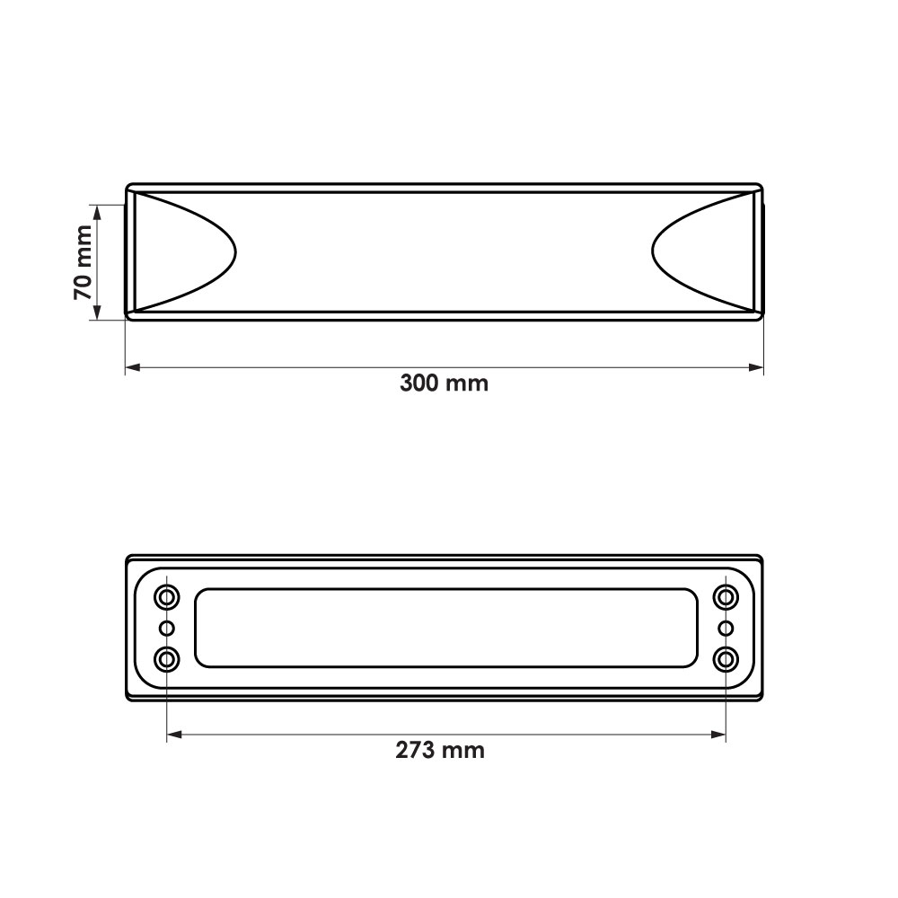 TSS 12" Premium Telescopic Letterplates - 20-40mm
