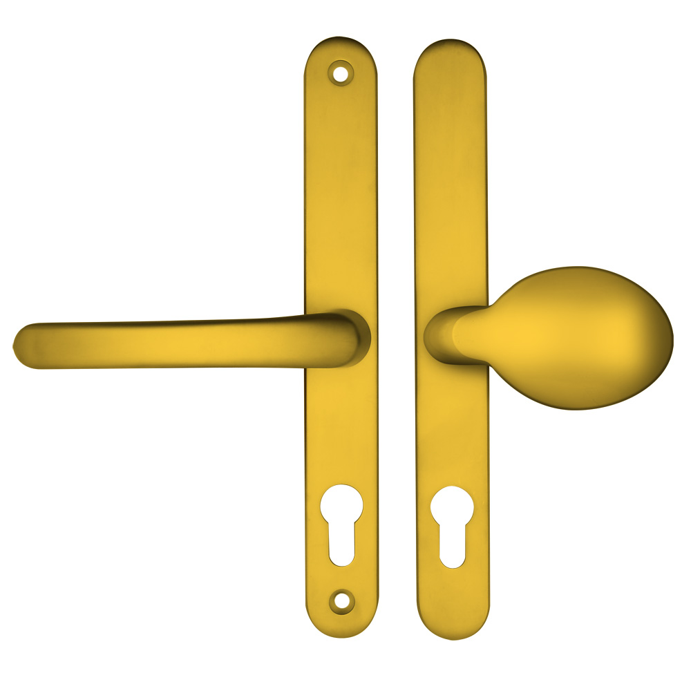 TSS Lever Moveable Pad UPVC Multipoint Door Handles - 68mm PZ Sprung 215mm Screw Centres