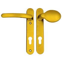 TSS Lever Moveable Pad UPVC Multipoint Door Handles - 92mm PZ Sprung 122mm Screw Centres