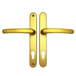 TSS Lever Lever UPVC Multipoint Door Handles -  92mm PZ Sprung 215mm Screw Centres