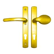 TSS Lever Moveable Pad UPVC Multipoint Door Handles - 92mm PZ - Sprung - 215mm Screw Centres - 3x Fixings