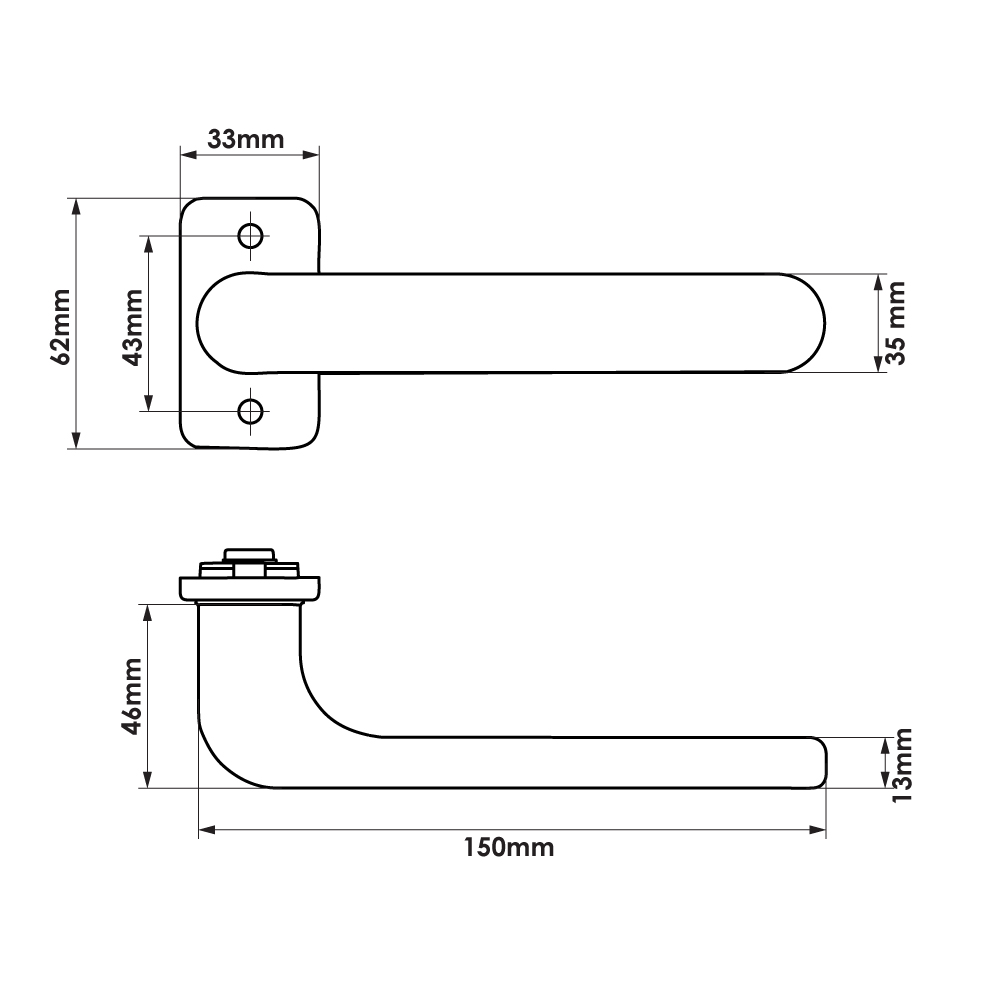 TSS Bi-Fold Door Handles - Sprung