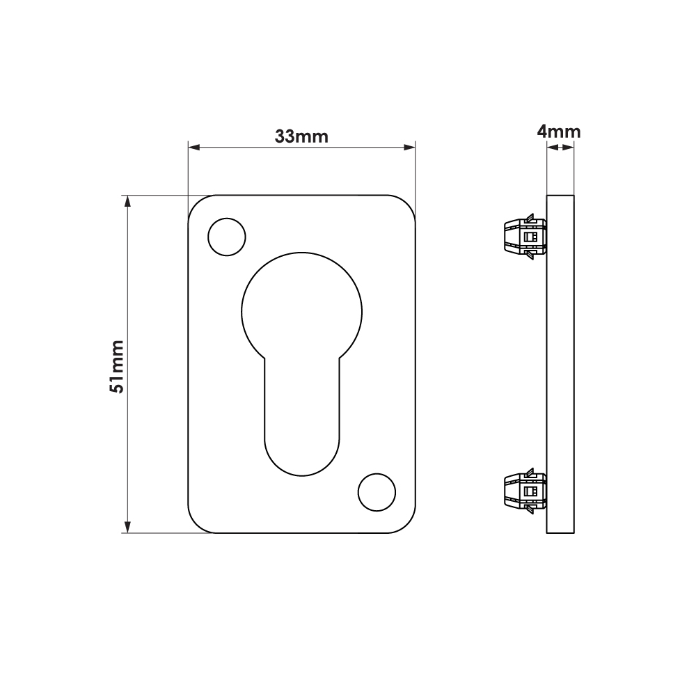 TSS Bi-Fold Handle Escutcheon