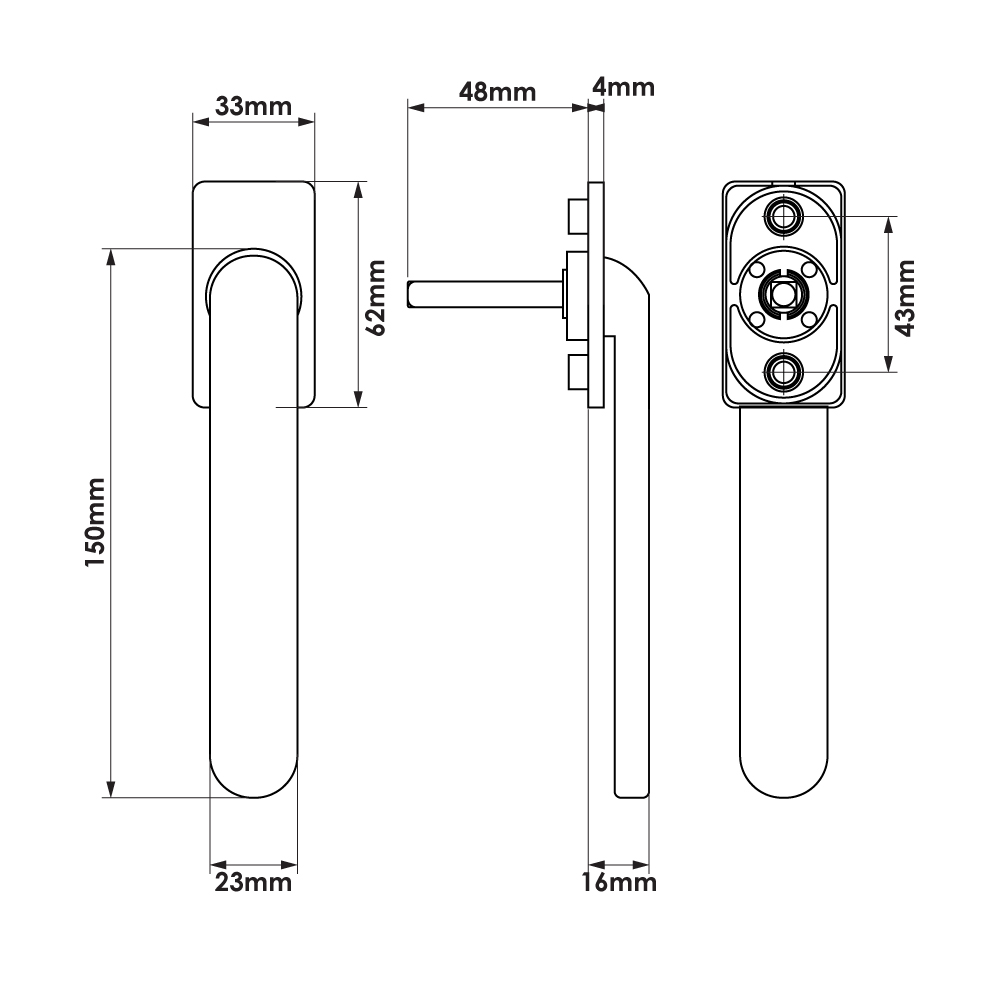 TSS Bi-Fold Intermediate Handle