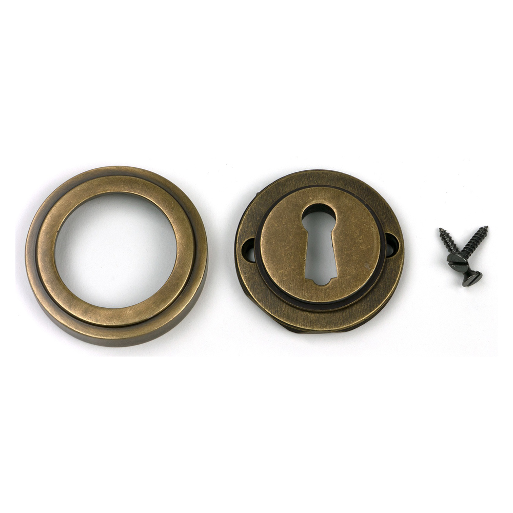 From The Anvil Round Escutcheon - Art Deco (LEAD TIME: 2-3 DAYS)